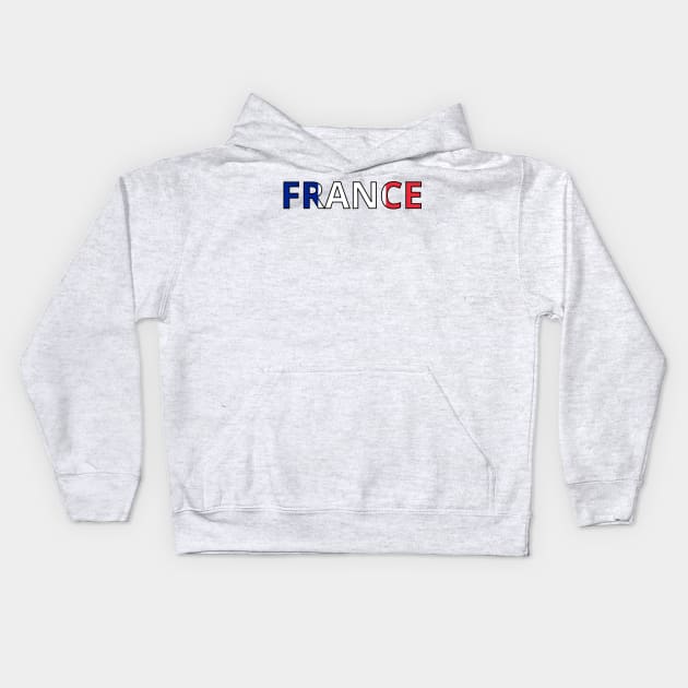 Drapeau France Kids Hoodie by Pixelforma